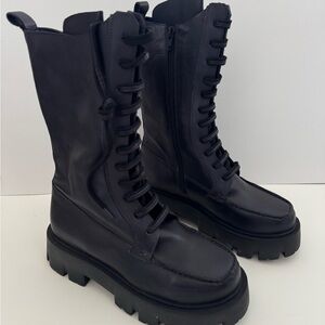 Free People Black Combat Boots